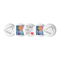 Five 2.25 inch pin buttons: two Tuna line drawings, two campaign portraits, one reading TUNA MELTS MY, with a heart for HEART